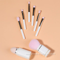 double sided Eight Mini Portable Retractable Blush Brush